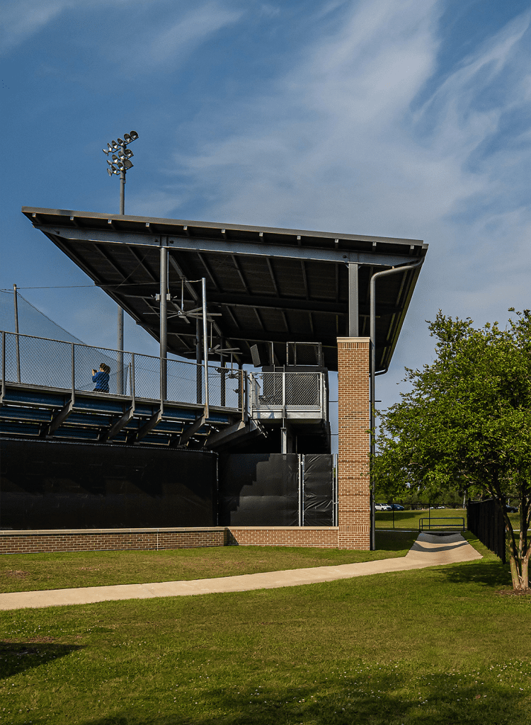 Exterior of baseball stadium