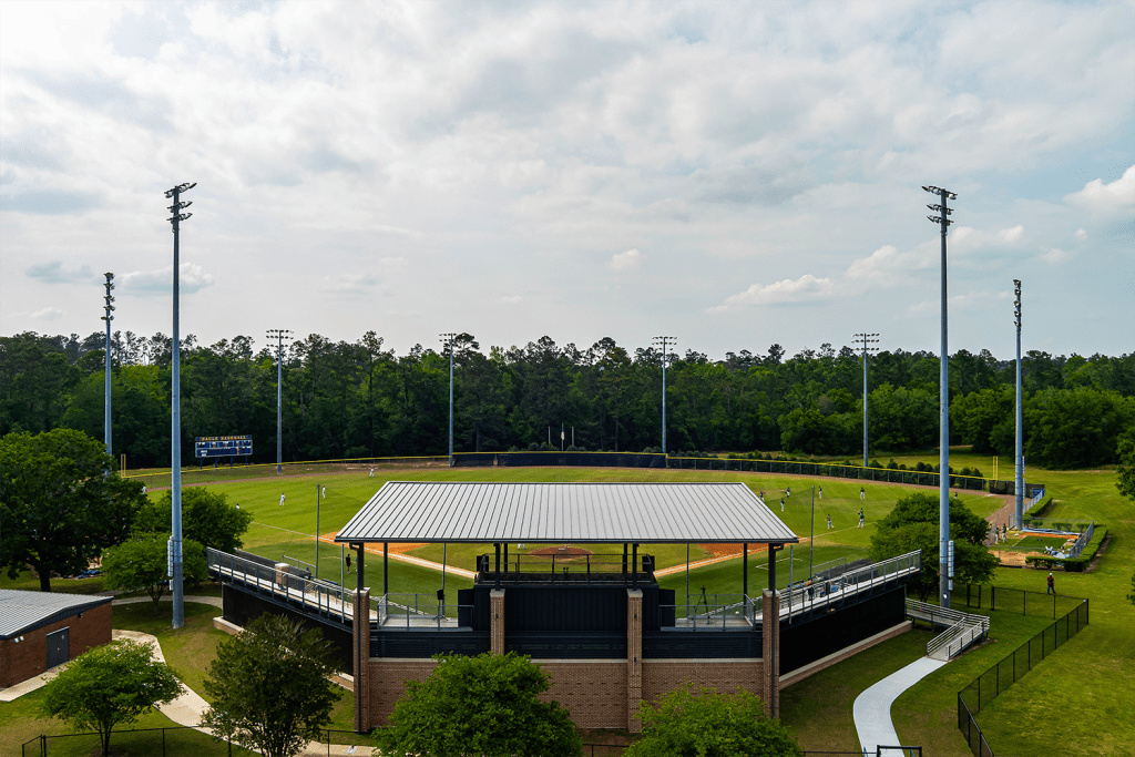 Exterior of baseball stadium