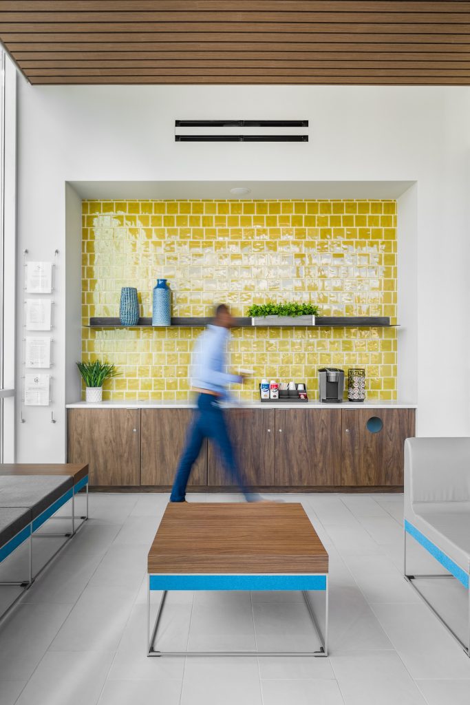 A detail interior view of Envision Credit Union at 600 N.Monroe